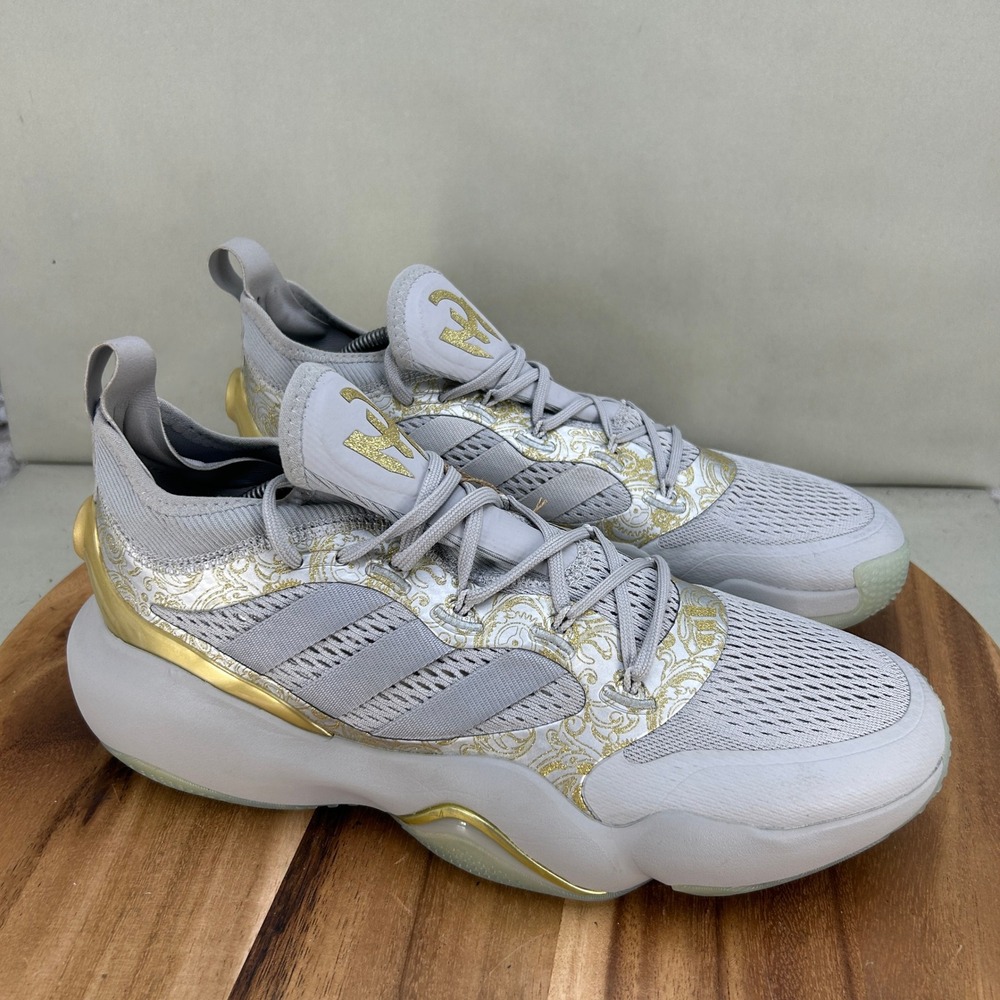 Adidas Mahomes 2 Impact FL Grey Gold Silver Training Shoes IG1108 Mens